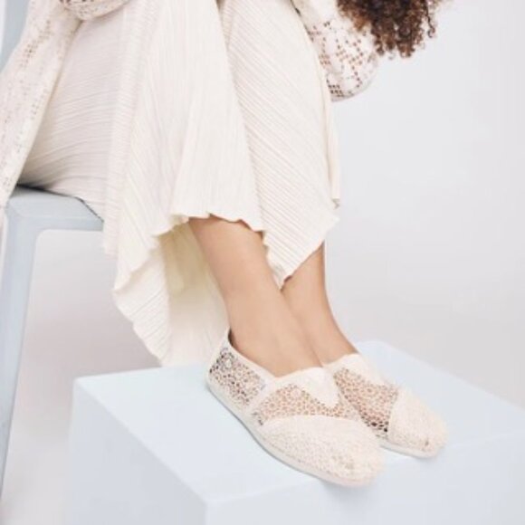 Toms Alpargata Cloudbound in Ivory Natural Moroccan Crochet Women's Size 6.5 - Picture 8 of 8